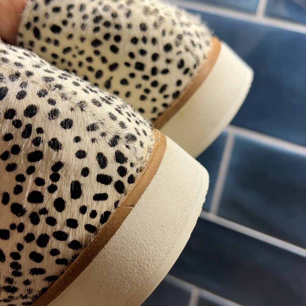 Rollie Australia Pony Hair -Snow Leopard Derby Leather Flats - Picture 8 of 16